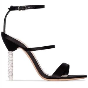 Sophia Webster Black Rosalind Velvet Crystal 38.5